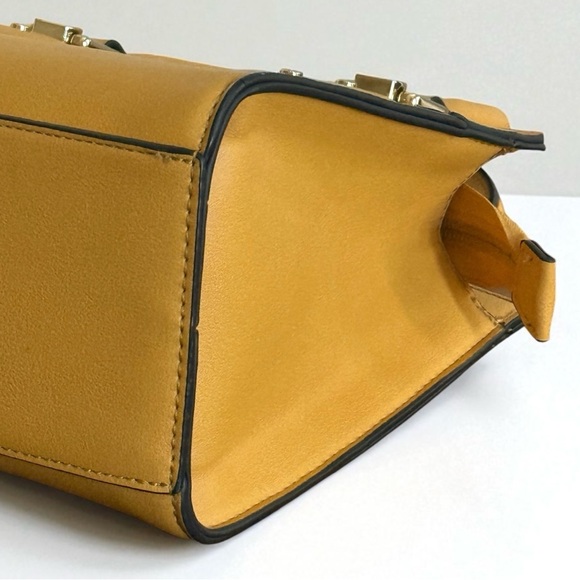 Aldo Mustard Yellow Satchel Crossbody Bag Handbag - Picture 7 of 14